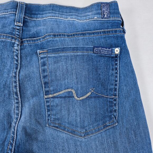 Seven‎ 7 For All Mankind The Skinny Mid Rise Stretch Jeans Women's Size 32 - Picture 9 of 9